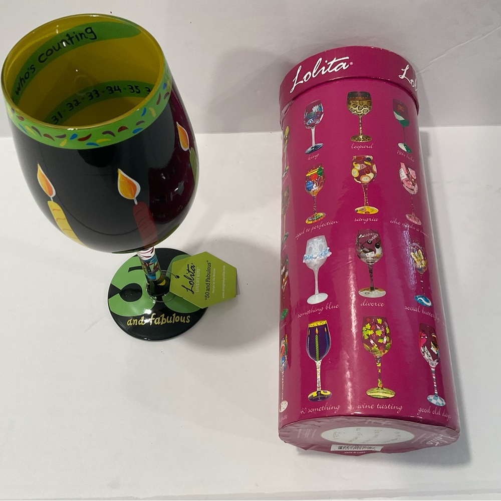 Lolita “Love my Wine Glass” 50 and Fabulous 
New in Box